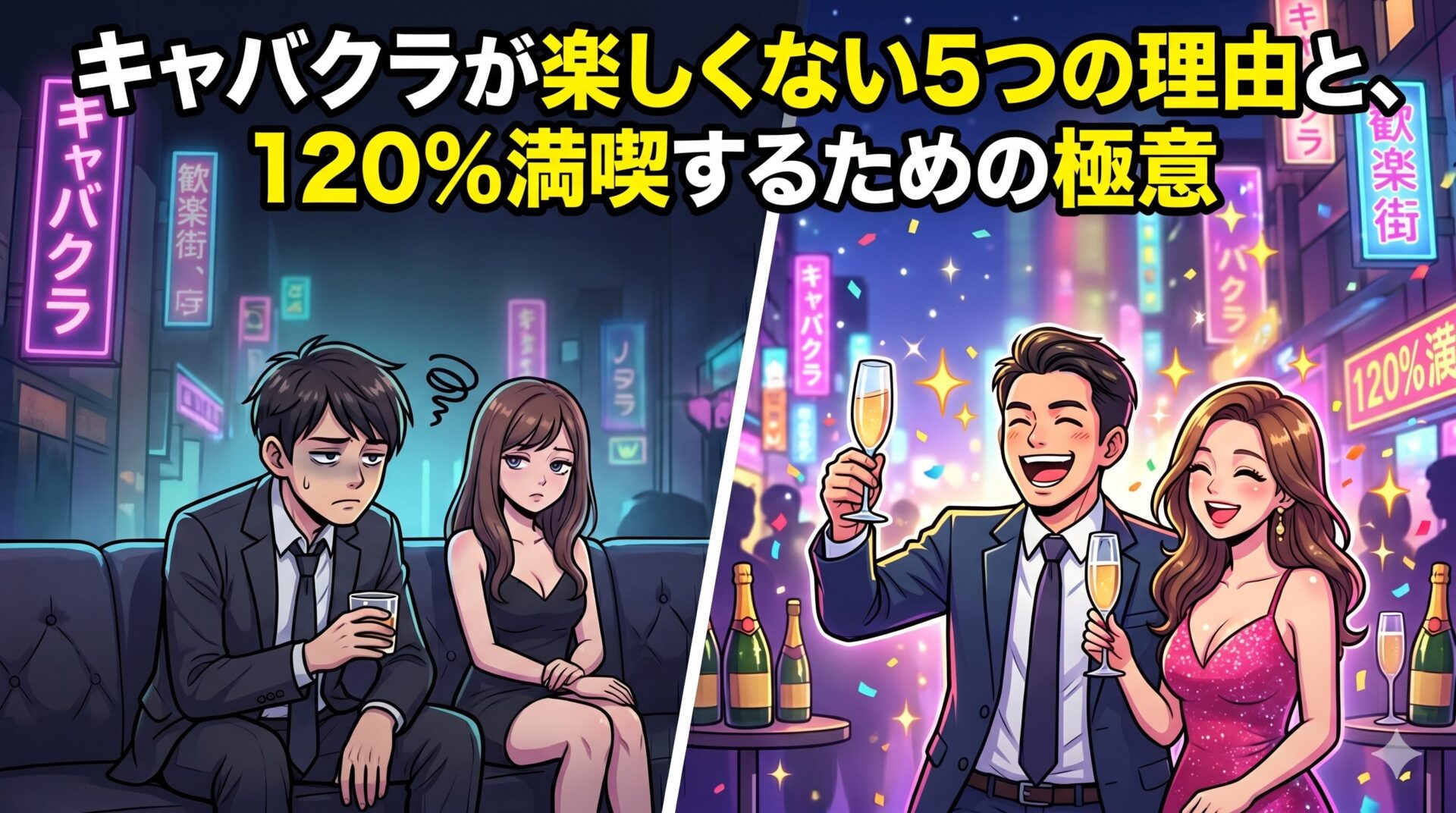 キャバクラが楽しくない5つの理由と、120%満喫するための極意